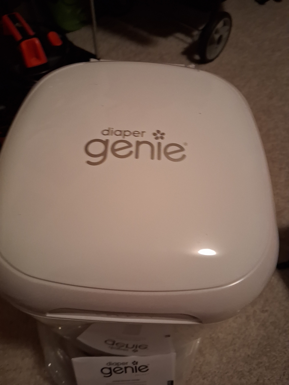 White Diaper Disposal Pail